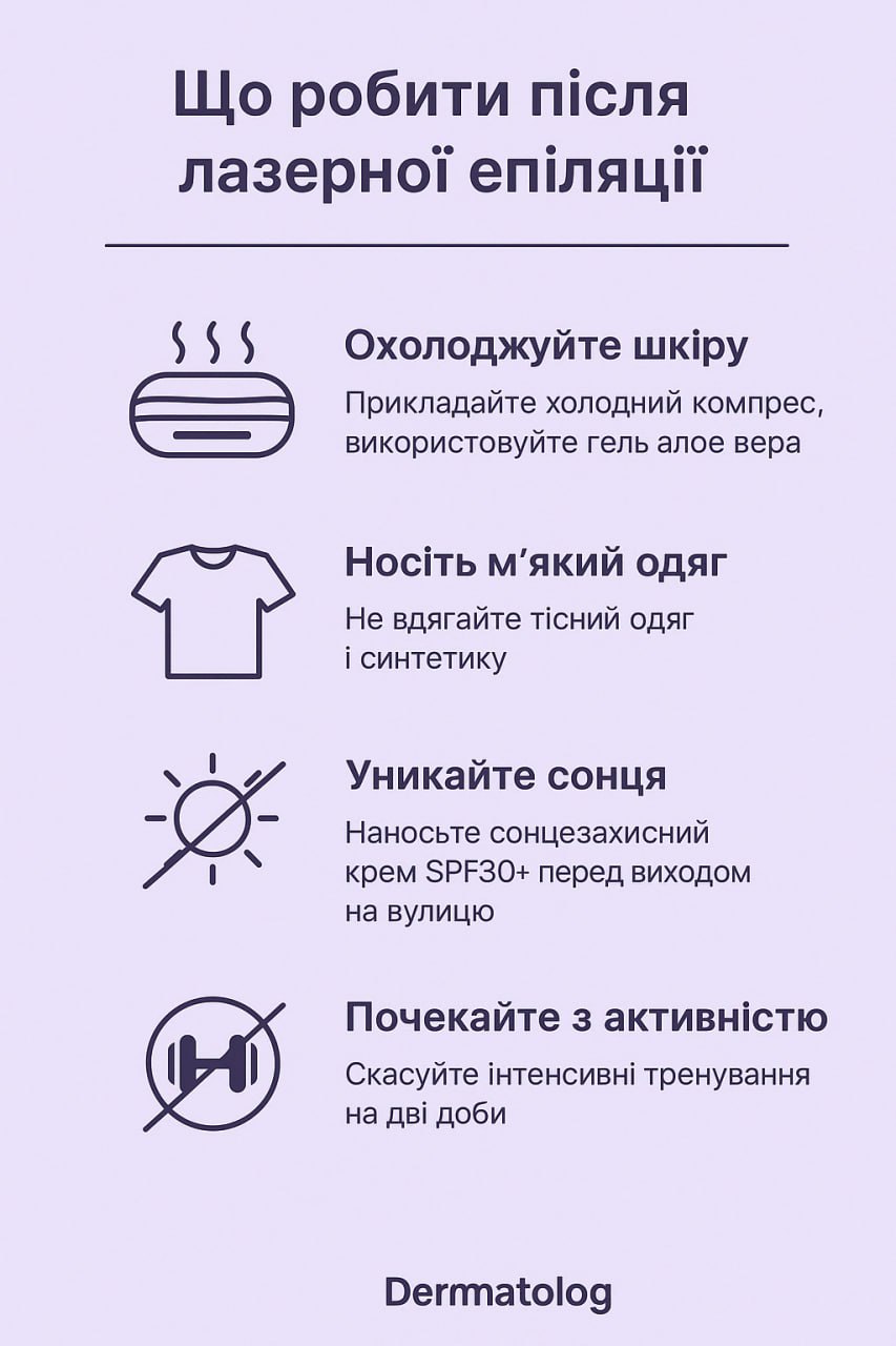 Післяпроцедурний догляд: нанесення заспокійливого крему